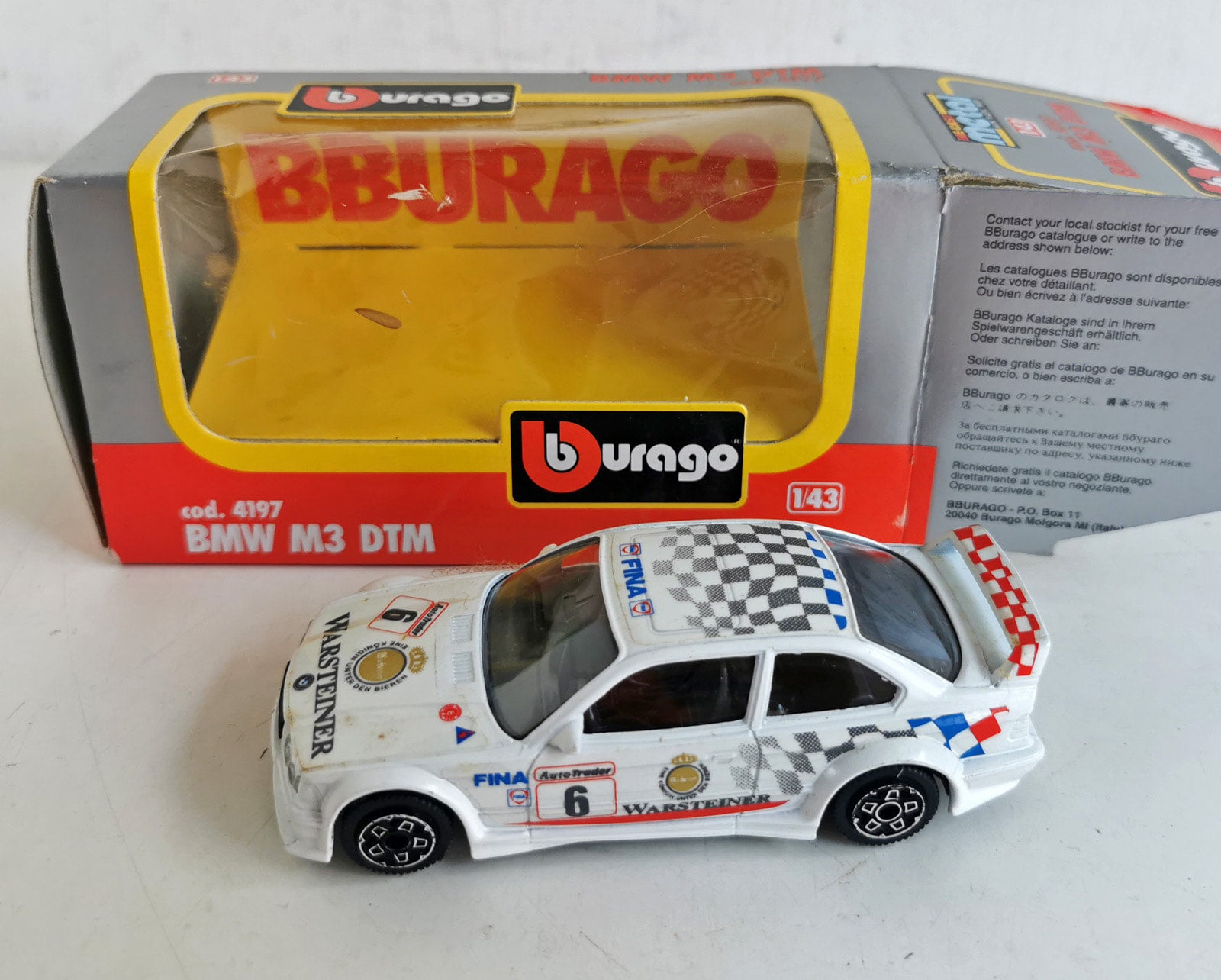 Bburago 1 43 Italian Diecast Model Car BMW M3 DTM Warsteiner Advertisting White 4197 d691 Bookys Emporium trash and treasures from days gone by and so much more